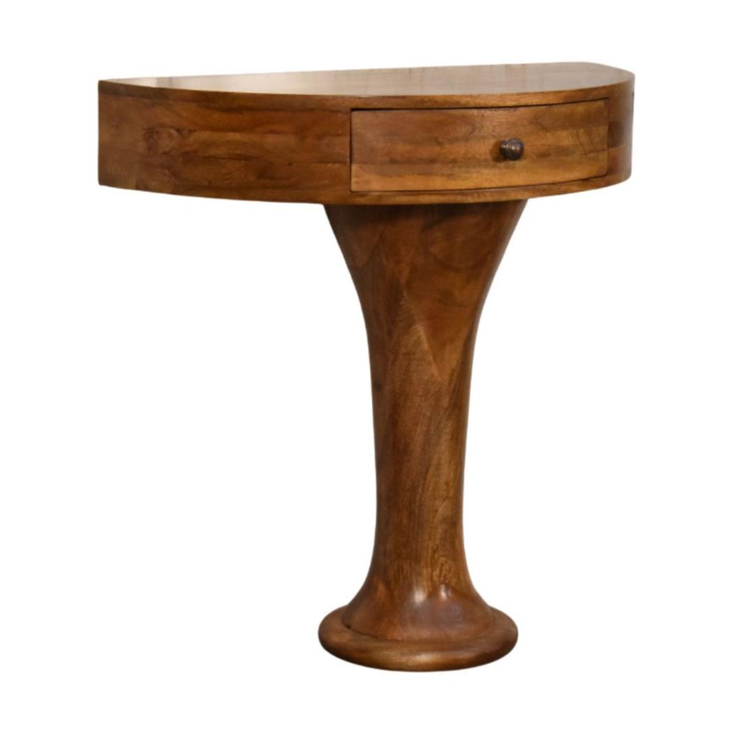 Amber Pedestal Console Table | Sculptural Base | Warm Statement Furniture