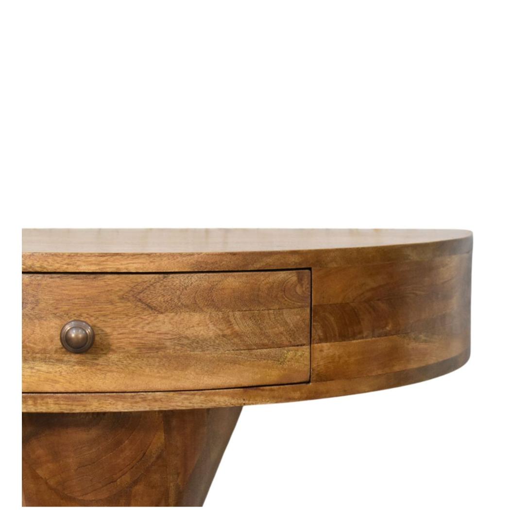 Amber Pedestal Console Table | Sculptural Base | Warm Statement Furniture