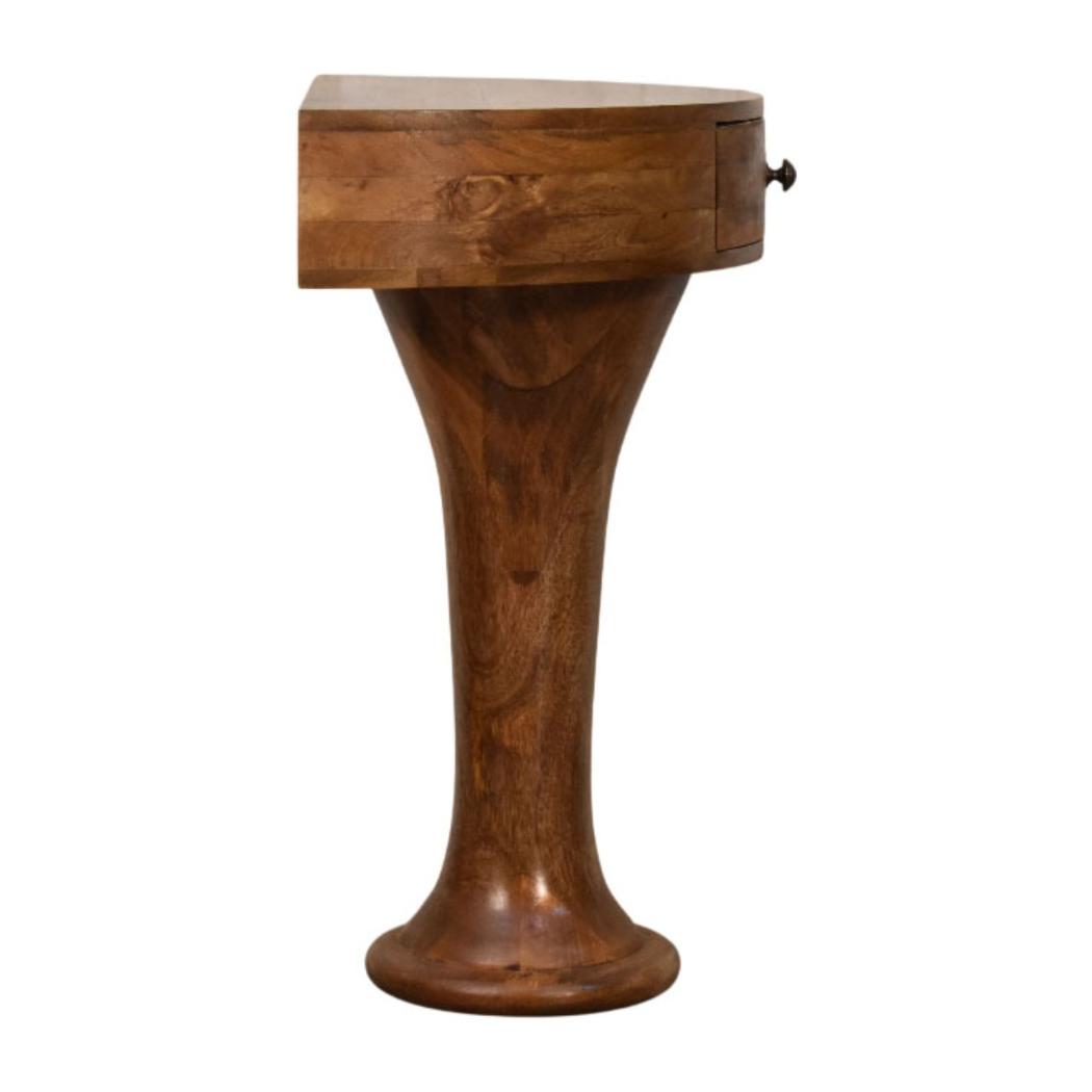 Amber Pedestal Console Table | Sculptural Base | Warm Statement Furniture