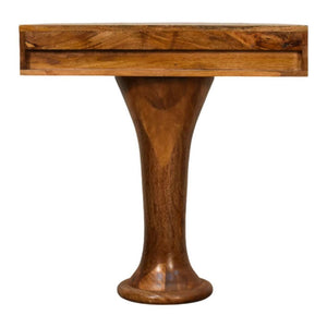 Amber Pedestal Console Table | Sculptural Base | Warm Statement Furniture