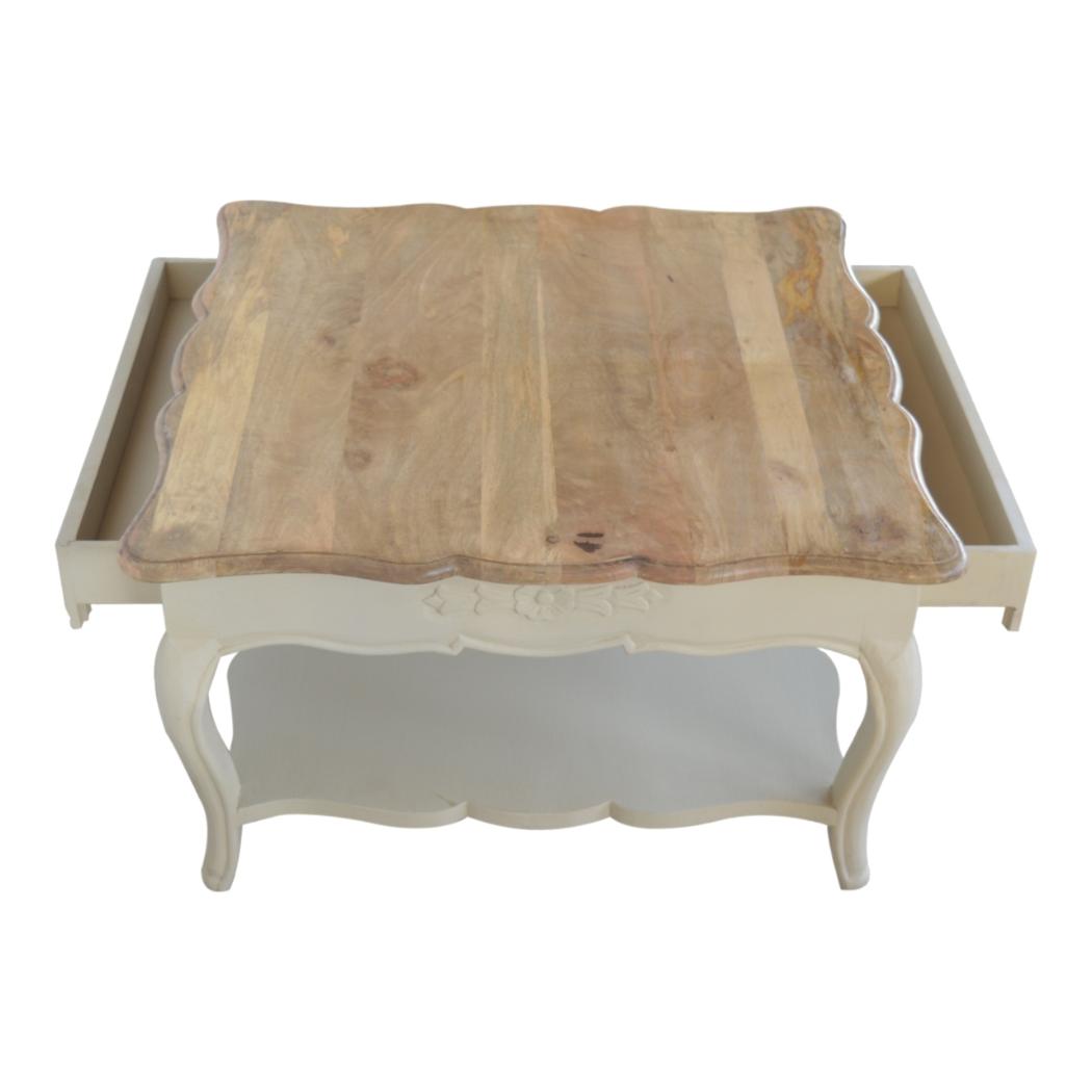 Amberly Carved Coffee Table | Artisan Detail | Statement Living Room Table