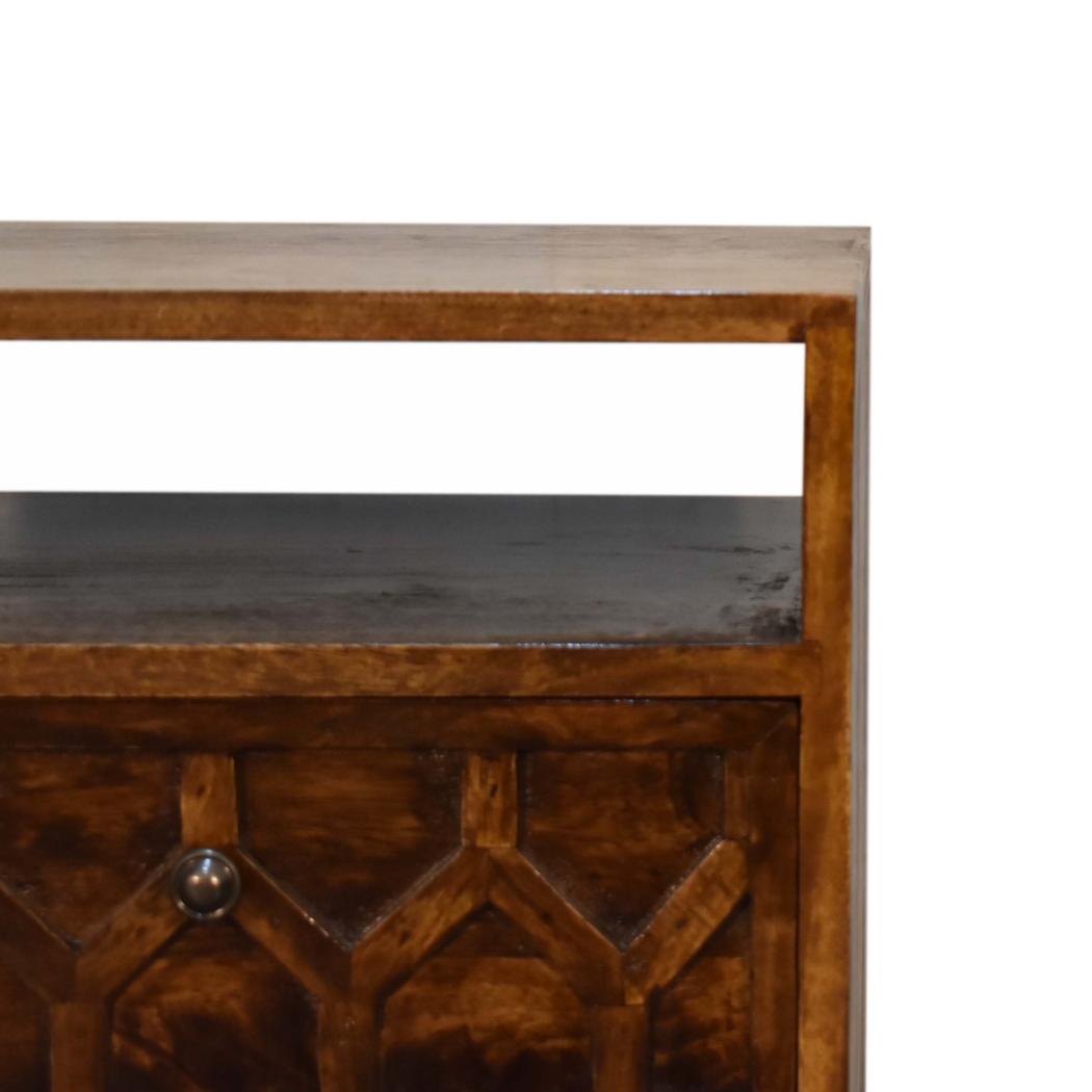 Amouri Bedside Table | Contemporary Storage | Compact Bedroom Design