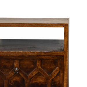 Amouri Bedside Table | Contemporary Storage | Compact Bedroom Design