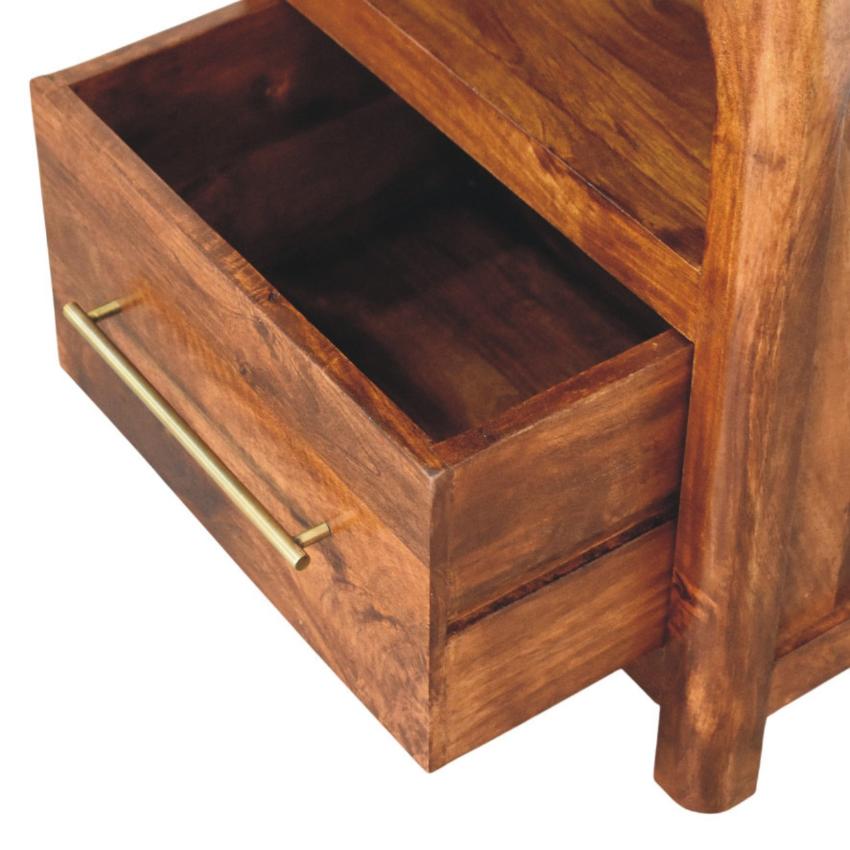 Arc Bedside Table | Curved Bedroom Storage | Sculptural Design