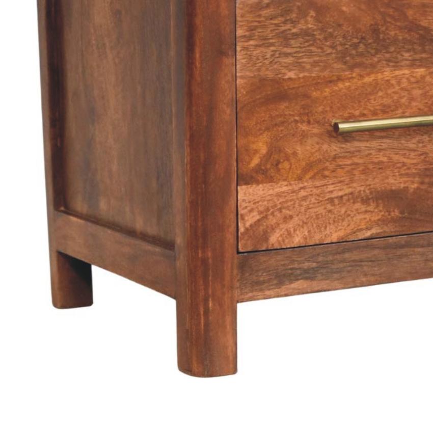 Arc-Line Bedside Table | Curved Bedroom Nightstand | Modern Timber Look