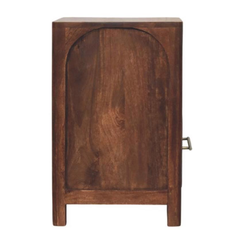 Arc-Line Bedside Table | Curved Bedroom Nightstand | Modern Timber Look