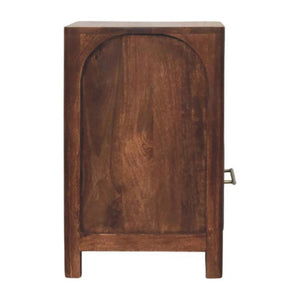 Arc-Line Bedside Table | Curved Bedroom Nightstand | Modern Timber Look