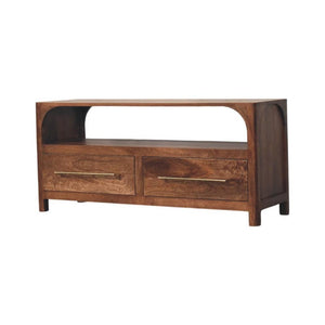 Arc-Line Media Console | Clean Curved-Line Detail | Living Room Storage