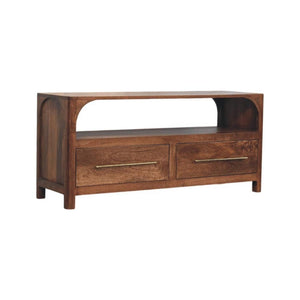 Arc-Line Media Console | Clean Curved-Line Detail | Living Room Storage