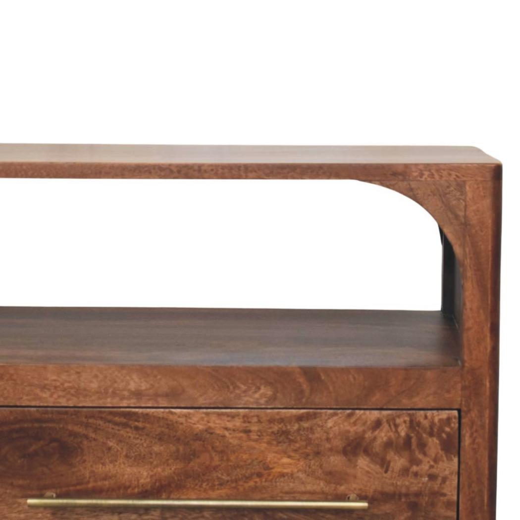 Arc-Line Media Console | Clean Curved-Line Detail | Living Room Storage
