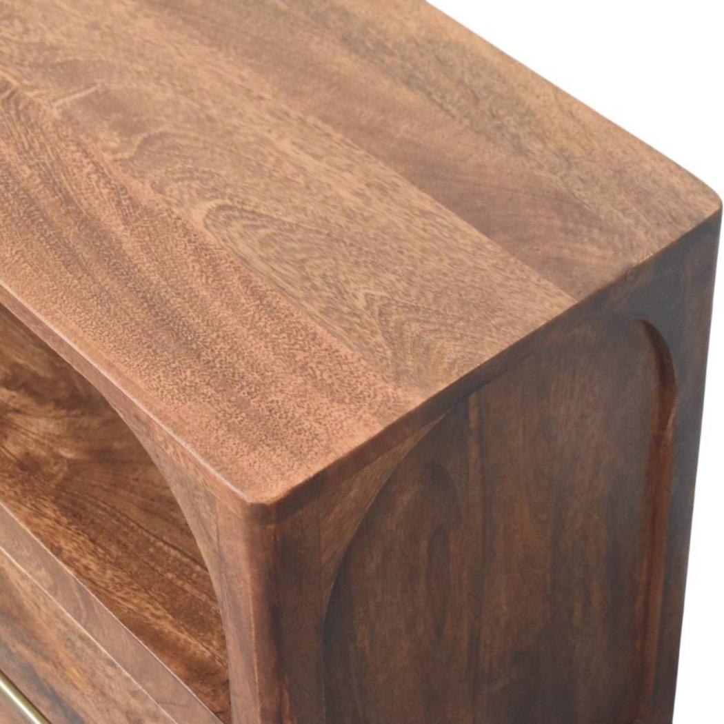 Arc-Line Media Console | Clean Curved-Line Detail | Living Room Storage
