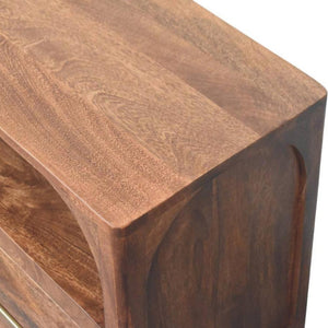 Arc-Line Media Console | Clean Curved-Line Detail | Living Room Storage