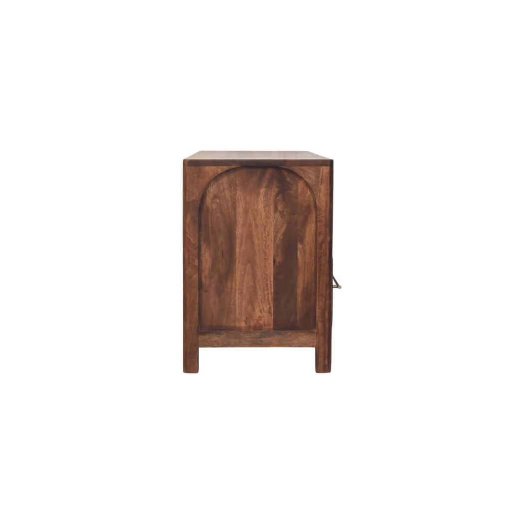 Arc-Line Media Console | Clean Curved-Line Detail | Living Room Storage