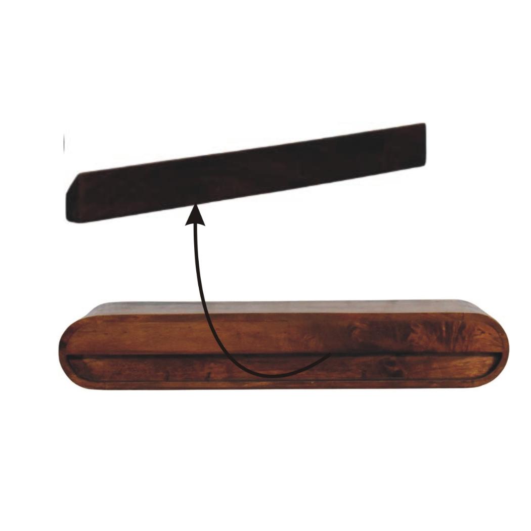 Arc Shadow Wall-Mounted Media Console | Floating TV Storage