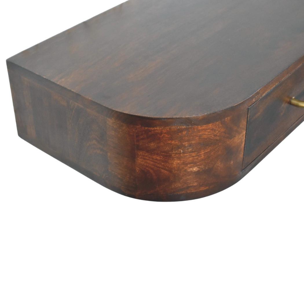 Arc Wall-Mounted Console Table | Floating Hallway Design | Curved Profile