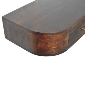 Arc Wall-Mounted Console Table | Floating Hallway Design | Curved Profile