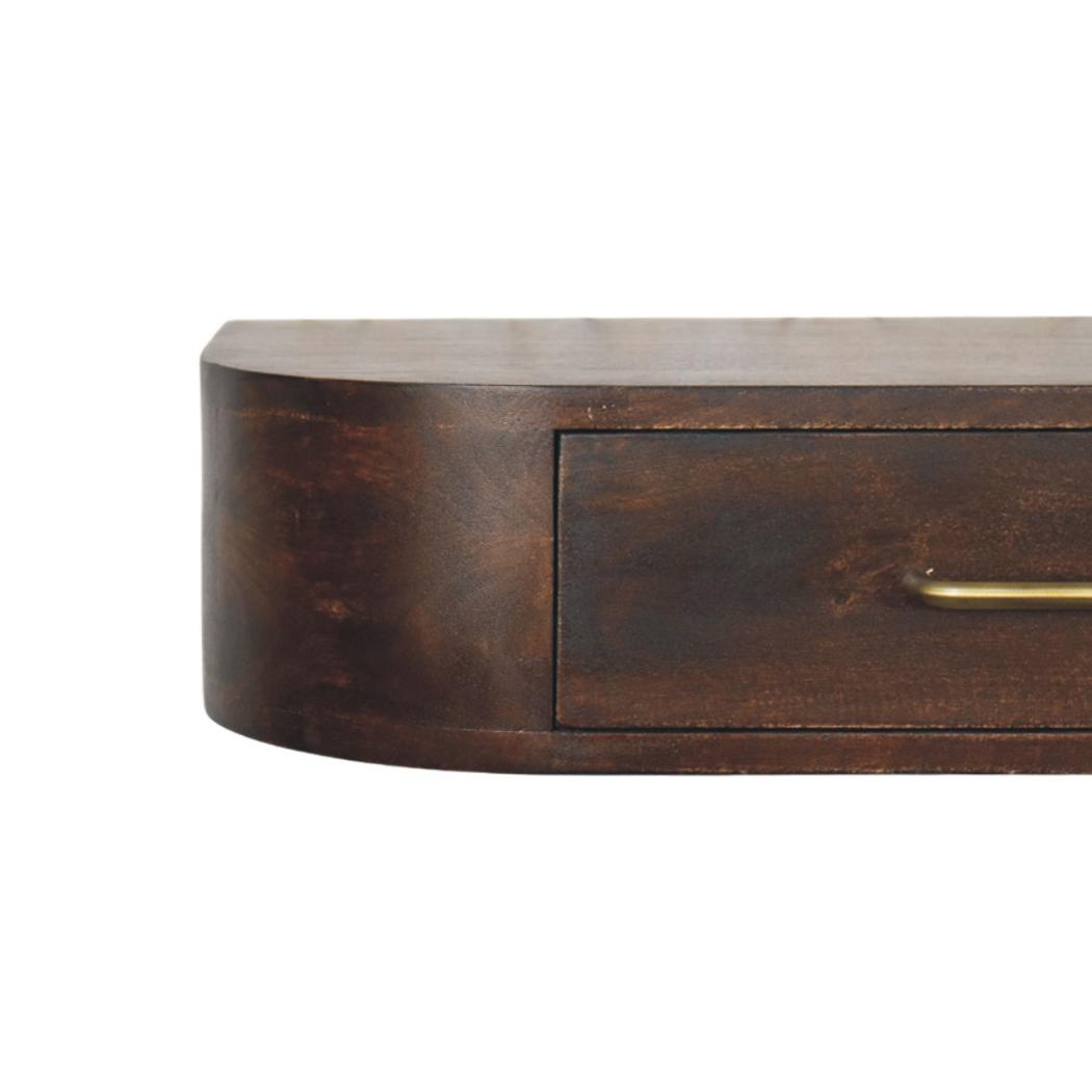 Arc Wall-Mounted Console Table | Floating Hallway Design | Curved Profile