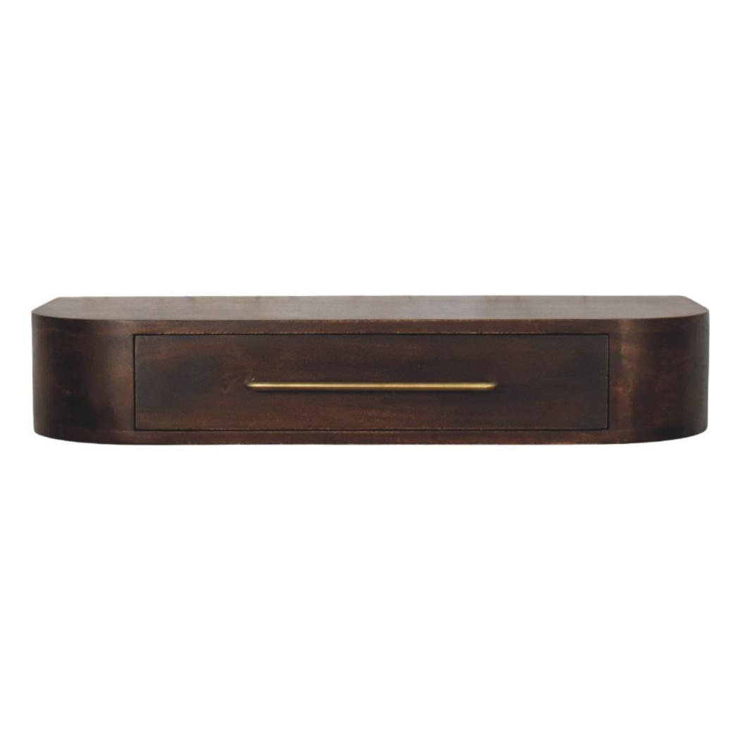 Arc Wall-Mounted Console Table | Floating Hallway Design | Curved Profile