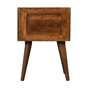 Arch Bedside Table | Chestnut Finish | Curved Bedroom Storage