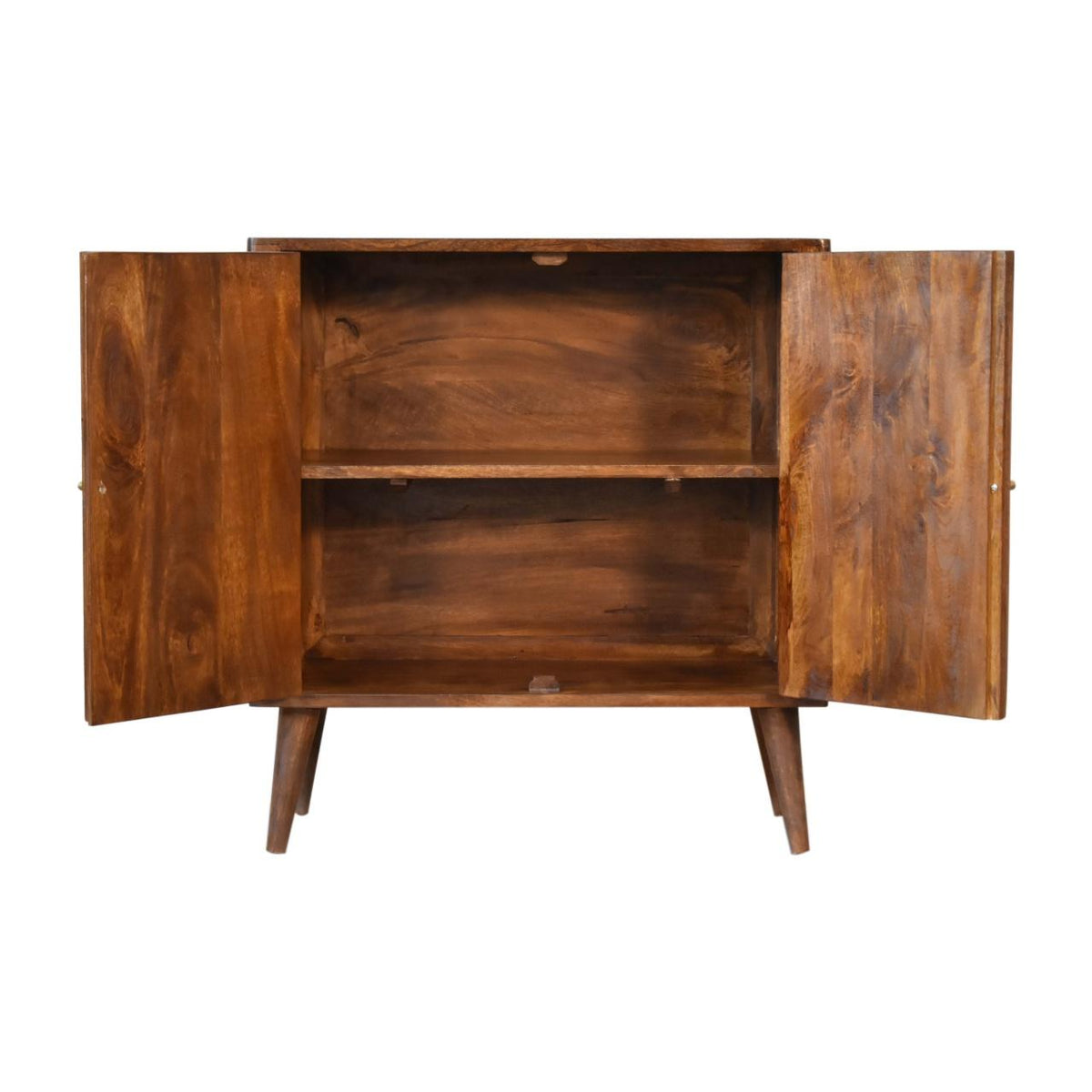 Arch Cabinet | Chestnut Finish | Curved Storage Design