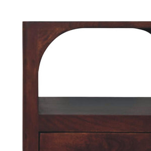 Arched Edge 1 Drawer Bedside | Curved Nightstand | Soft Bedroom Storage