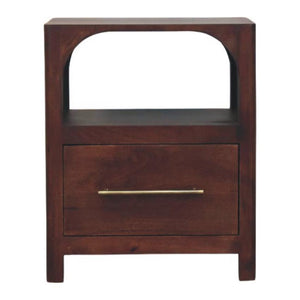 Arched Edge 1 Drawer Bedside | Curved Nightstand | Soft Bedroom Storage