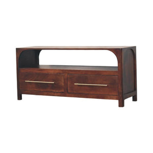 Arched Edge 2-Drawer Media Unit | Soft Arched Form | Living Room Furniture