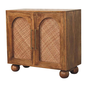 Arched Rattan Two-Door Sideboard | Woven Storage Cabinet