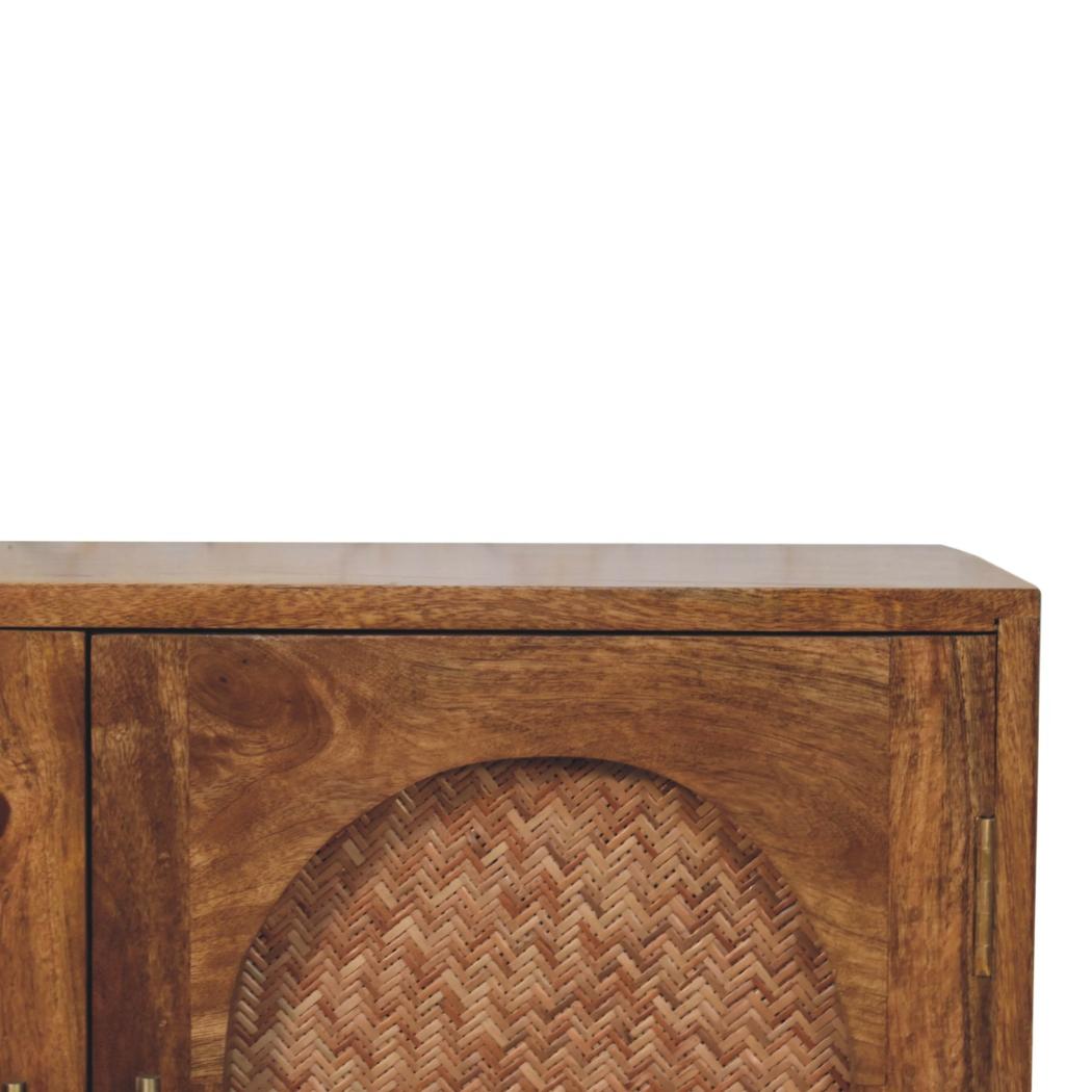 Arched Rattan Two-Door Sideboard | Woven Storage Cabinet
