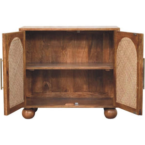 Arched Rattan Two-Door Sideboard | Woven Storage Cabinet