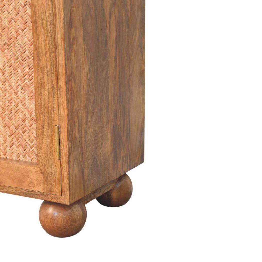 Arched Rattan Two-Door Sideboard | Woven Storage Cabinet