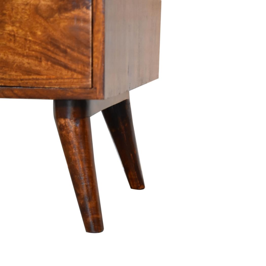 Archive Chestnut Filing Cabinet | Solid Mango Wood | Warm Timber Finish | Labelled Drawers