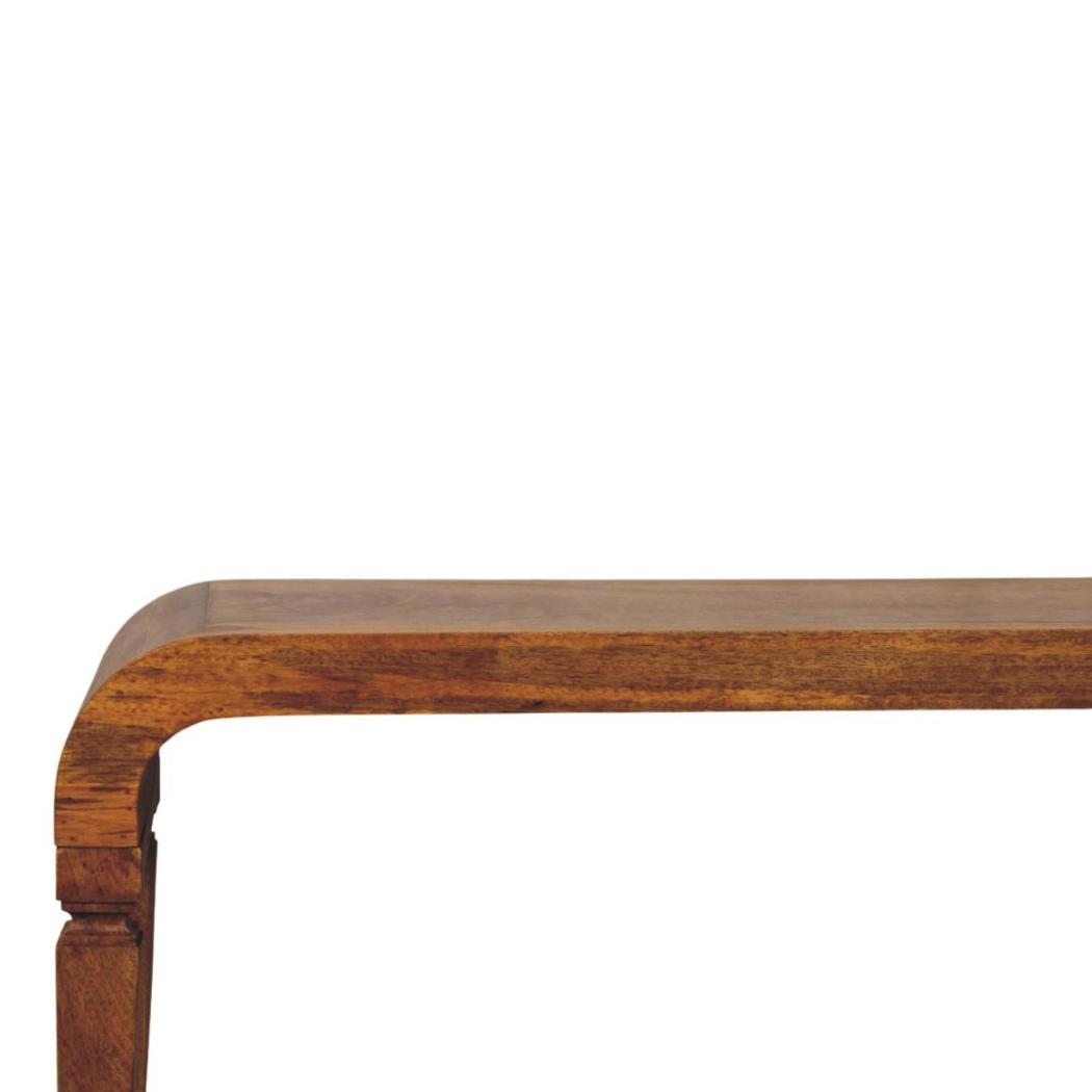 Arcus Coffee Table | Solid Mango Wood | Amber Oak Finish | Modern Living Room Coffee Table