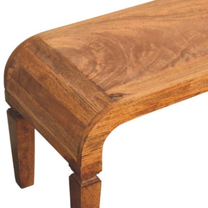 Arcus Coffee Table | Solid Mango Wood | Amber Oak Finish | Modern Living Room Coffee Table