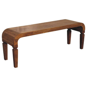 Arcus Coffee Table | Solid Mango Wood | Amber Oak Finish | Modern Living Room Coffee Table