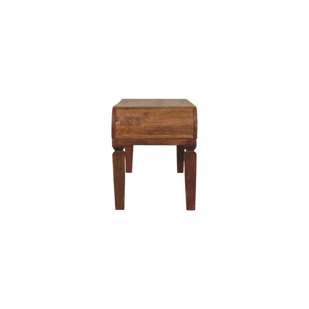 Arcus Coffee Table | Solid Mango Wood | Amber Oak Finish | Modern Living Room Coffee Table
