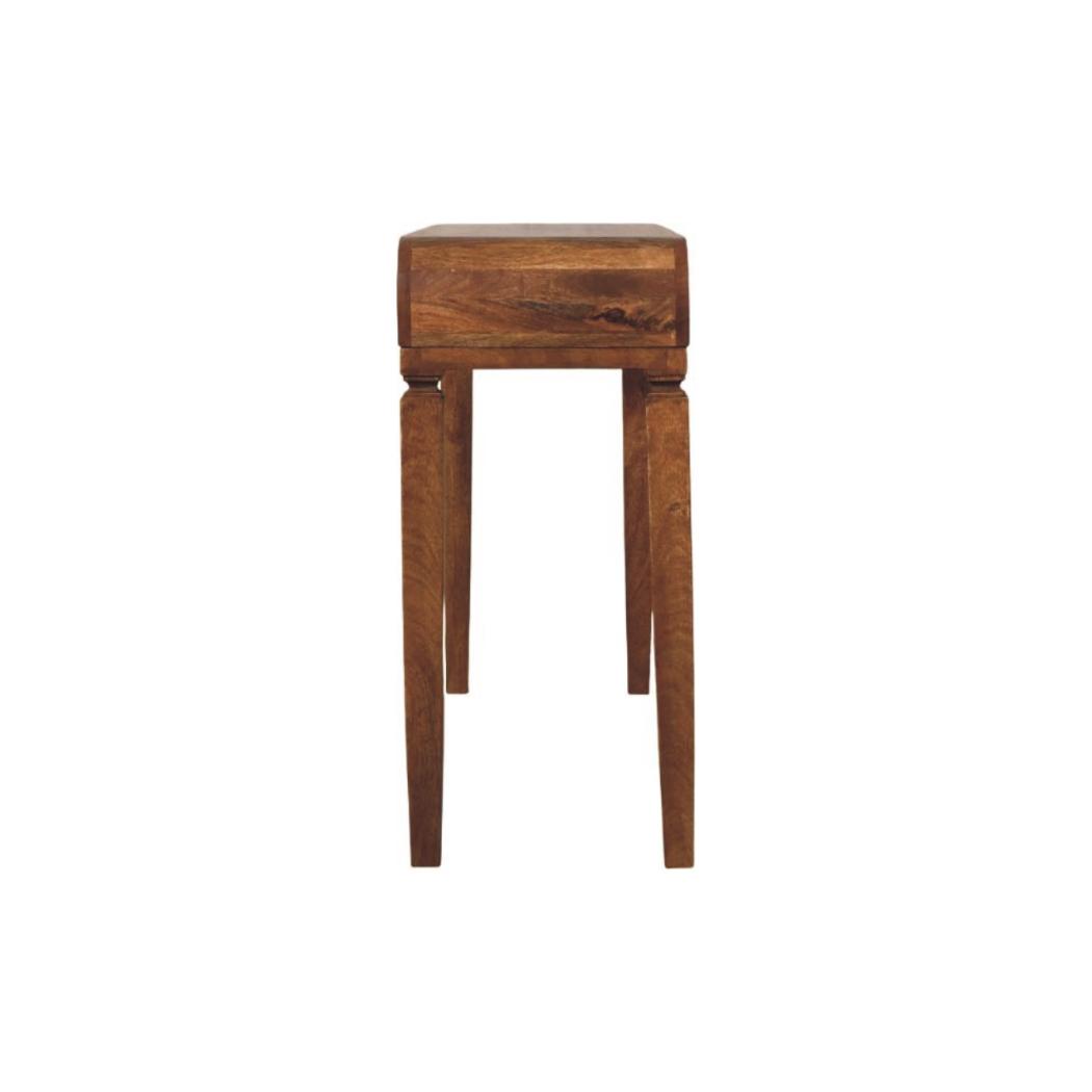 Arcus Console Table | Solid Mango Wood | Amber Oak Finish | Hallway Entry Console