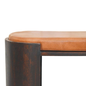 Arcus Shoe Bench | Solid Mango Wood | Curved Profile | Entryway Storage Seat