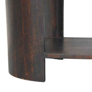 Arcus Shoe Bench | Solid Mango Wood | Curved Profile | Entryway Storage Seat