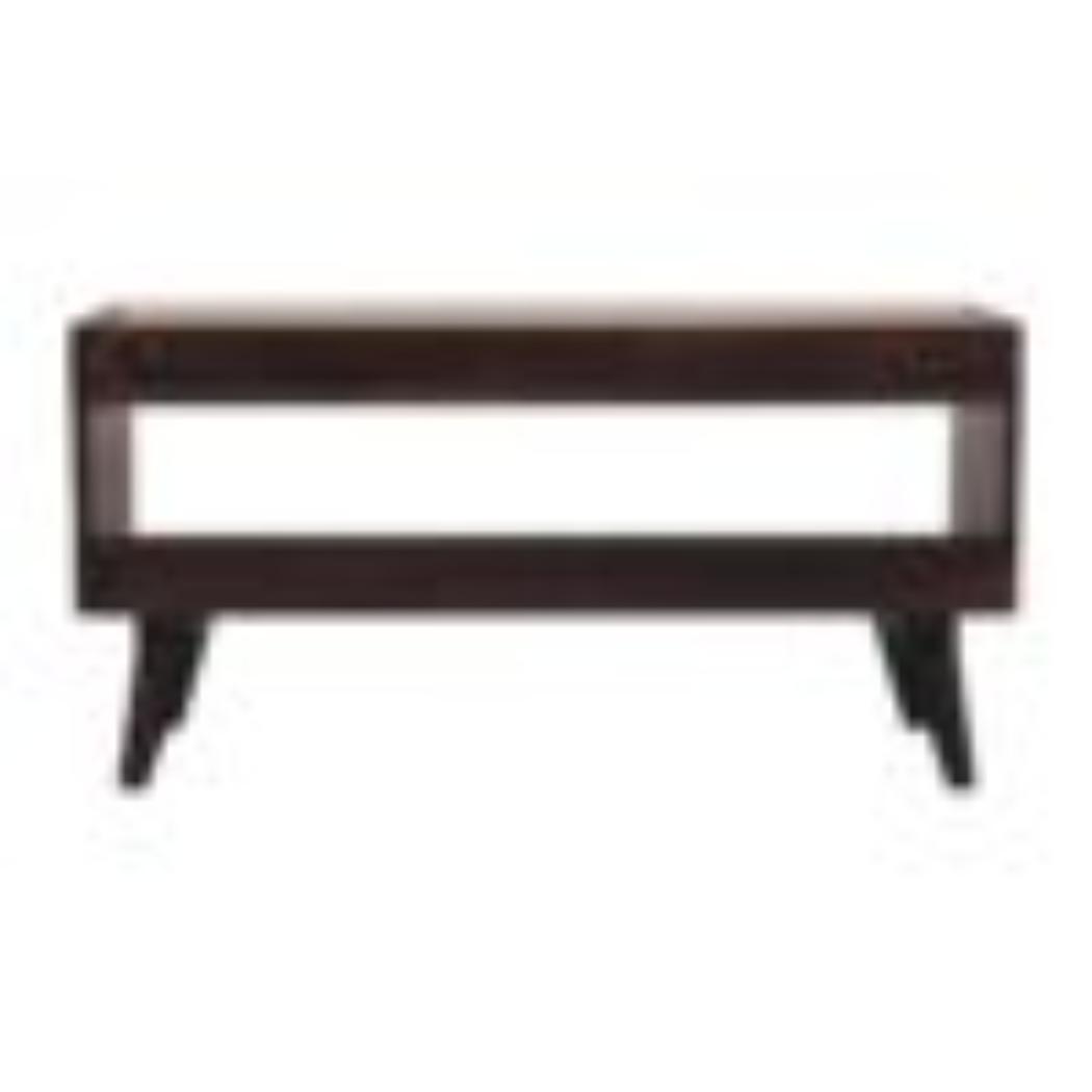 Arden Bedroom Bench | Solid Mango Wood | California Walnut Finish | Mud Linen Upholstered Seat