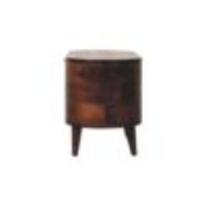 Arden Blanket Box | Solid Mango Wood | California Walnut Finish | Curved Wooden Storage Chest