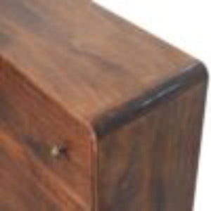 Arden Chest of Drawers | Solid Mango Wood | California Walnut Finish | 3 Drawer Storage Chest