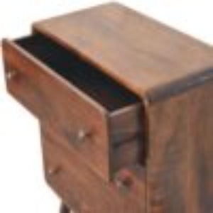 Arden Chest of Drawers | Solid Mango Wood | California Walnut Finish | 3 Drawer Storage Chest