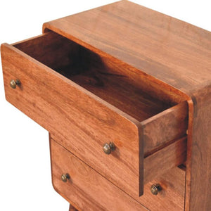 Arden Chest of Drawers | Solid Mango Wood | Honey Caramel Finish | 3 Drawer Storage Chest