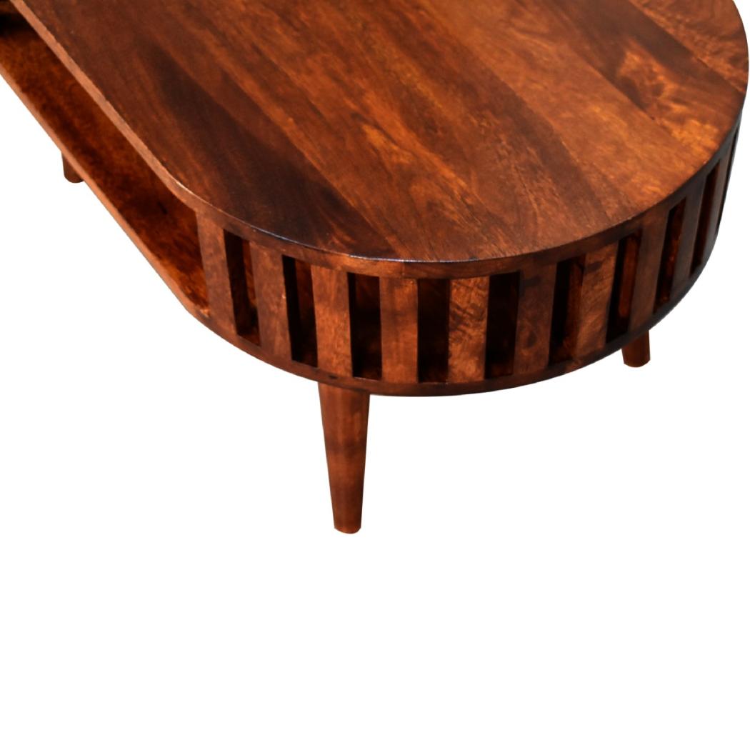 Ariella Chestnut Coffee Table | Solid Mango Wood | Artisan-Crafted Design