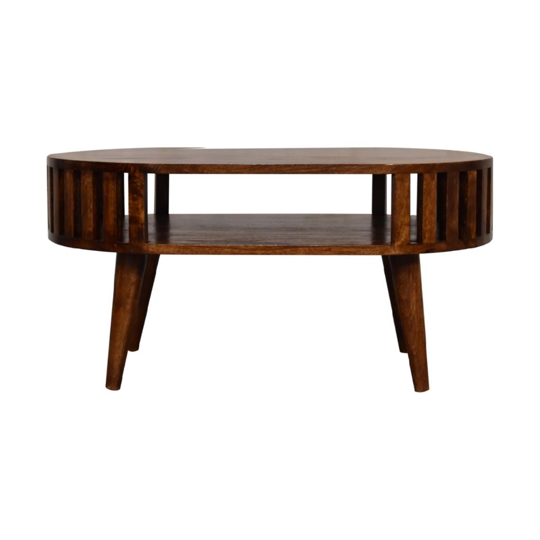 Ariella Chestnut Coffee Table | Solid Mango Wood | Artisan-Crafted Design
