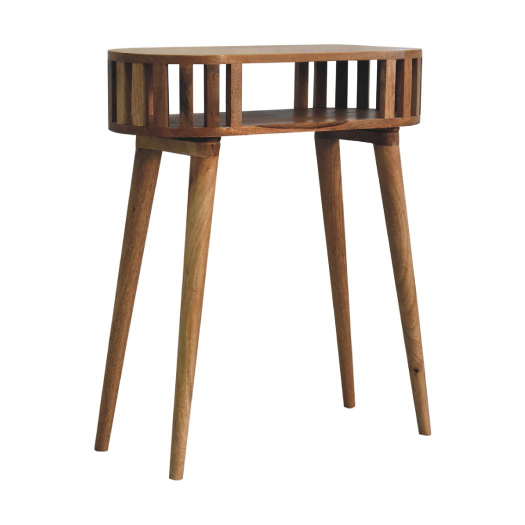 Ariella Console Table | Solid Mango Wood | Natural Wood Finish | Artisan-Crafted Design