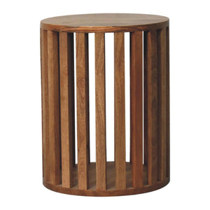 Ariella End Table | Solid Mango Wood | Natural Wood Finish | Artisan-Crafted Design