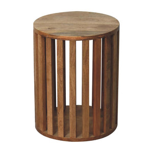Ariella End Table | Solid Mango Wood | Natural Wood Finish | Artisan-Crafted Design
