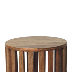 Ariella End Table | Solid Mango Wood | Natural Wood Finish | Artisan-Crafted Design